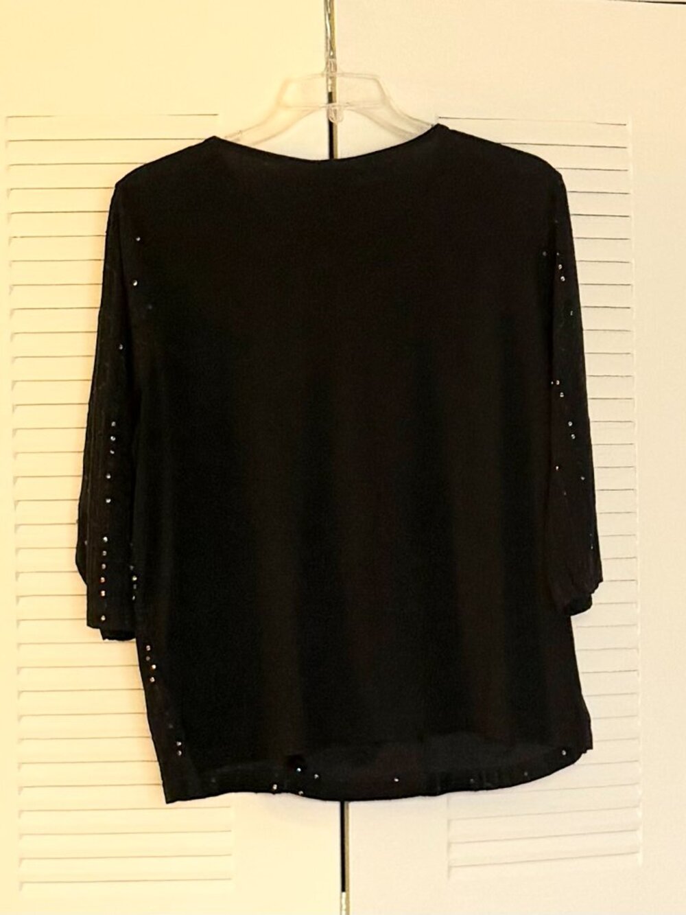 Vintage BonWorth Black ¾ Length Sleeve Casual Top - Picture 6 of 6